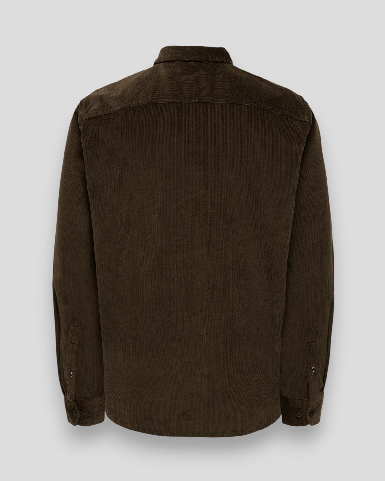 Michael 18W Regular Cord Stretch LS Shirt - Demitasse