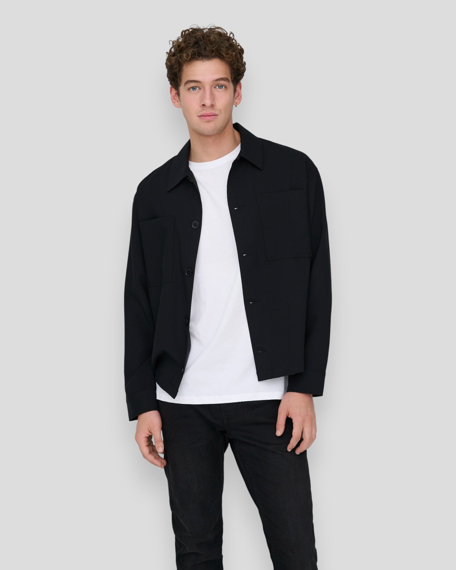 Will 0292 Loose Overshirt - Black