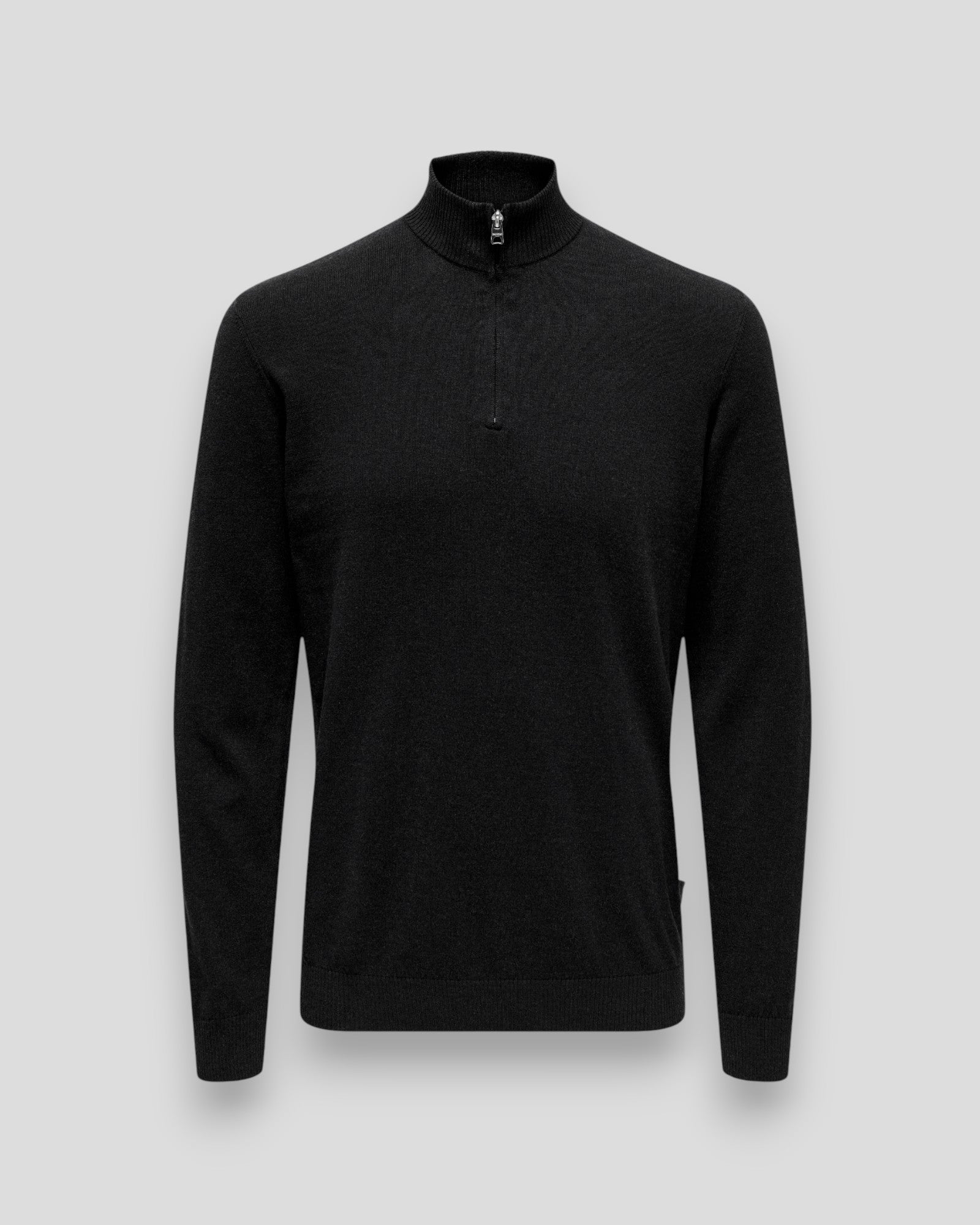 Loui Regular 12 Half Zip Knit - Black