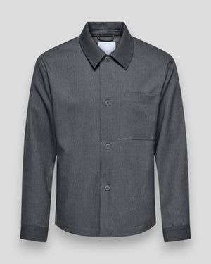 Miro Regular 0346 Overshirt - Dark Grey Melange