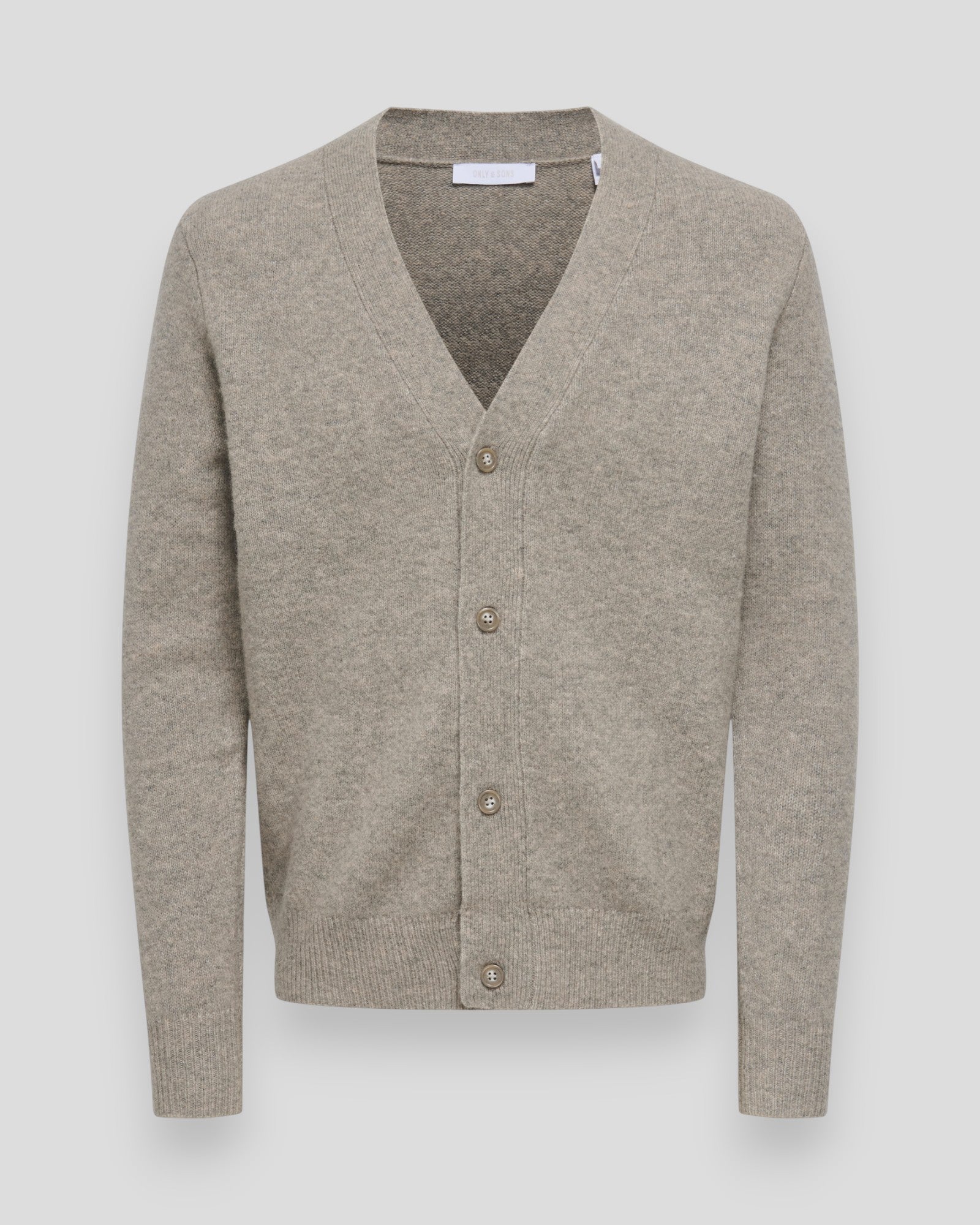 Ray Regular LS Cardigan Knit - Walnut