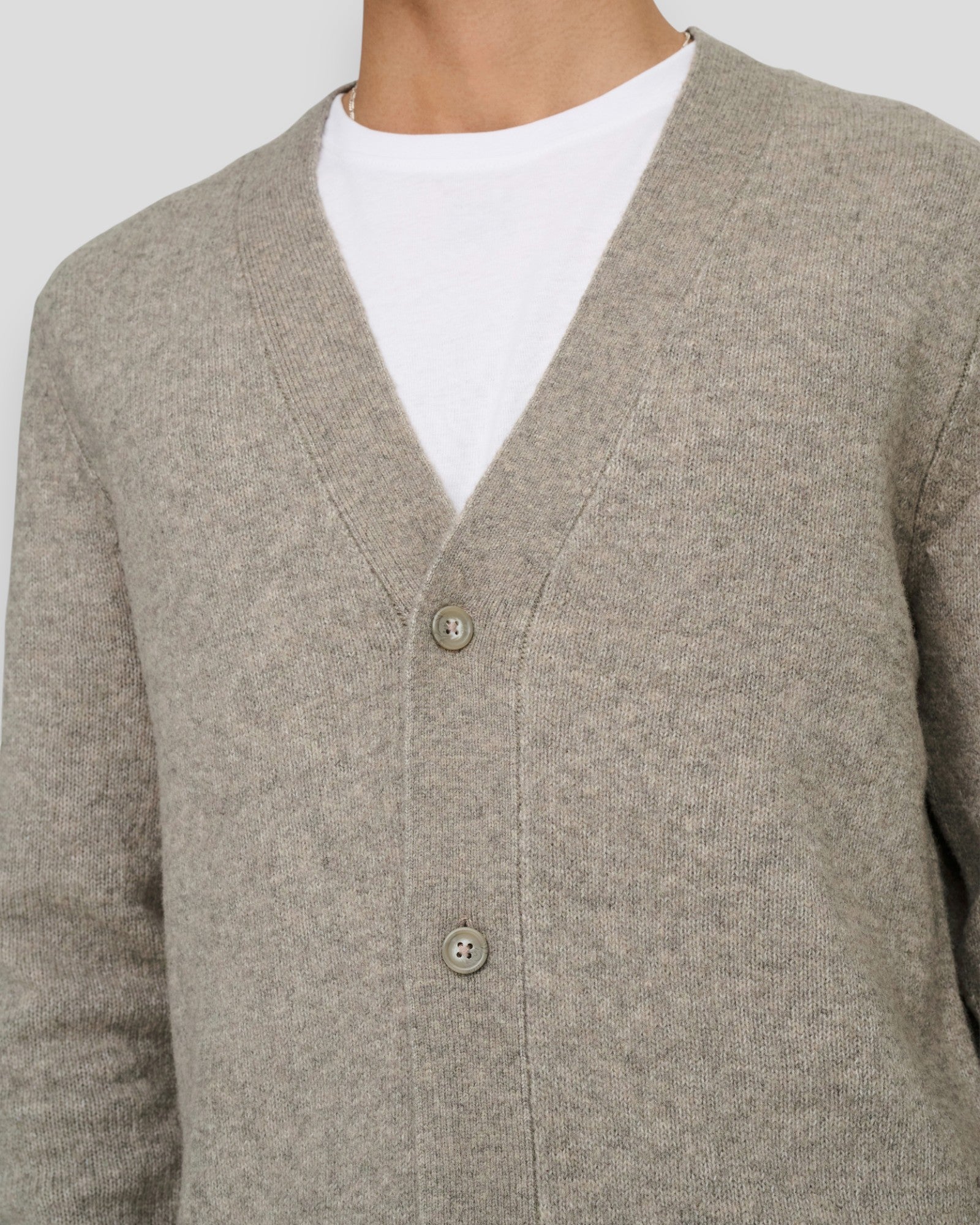 Ray Regular LS Cardigan Knit - Walnut