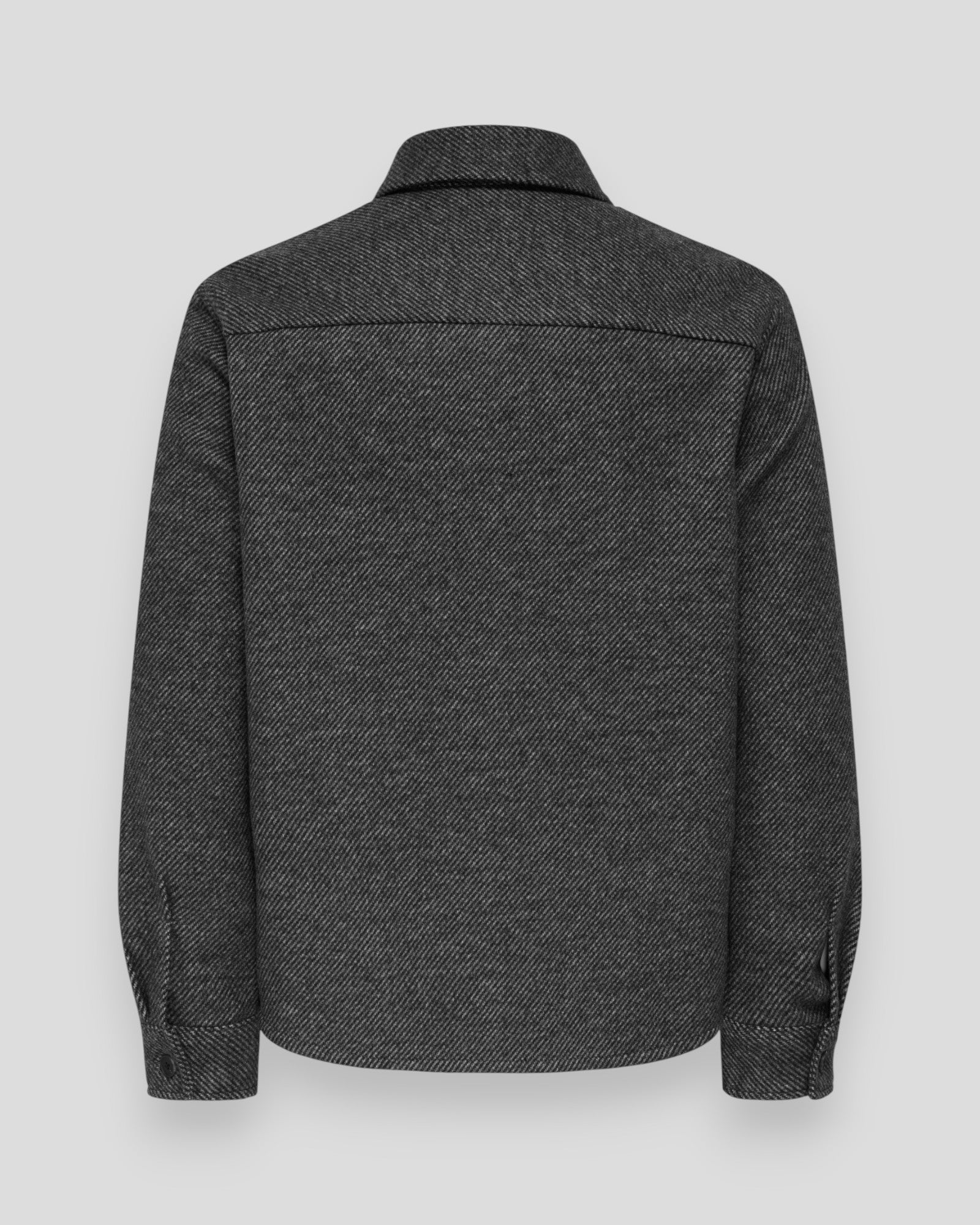 Micah Twill Overshirt - Medium Grey Melange