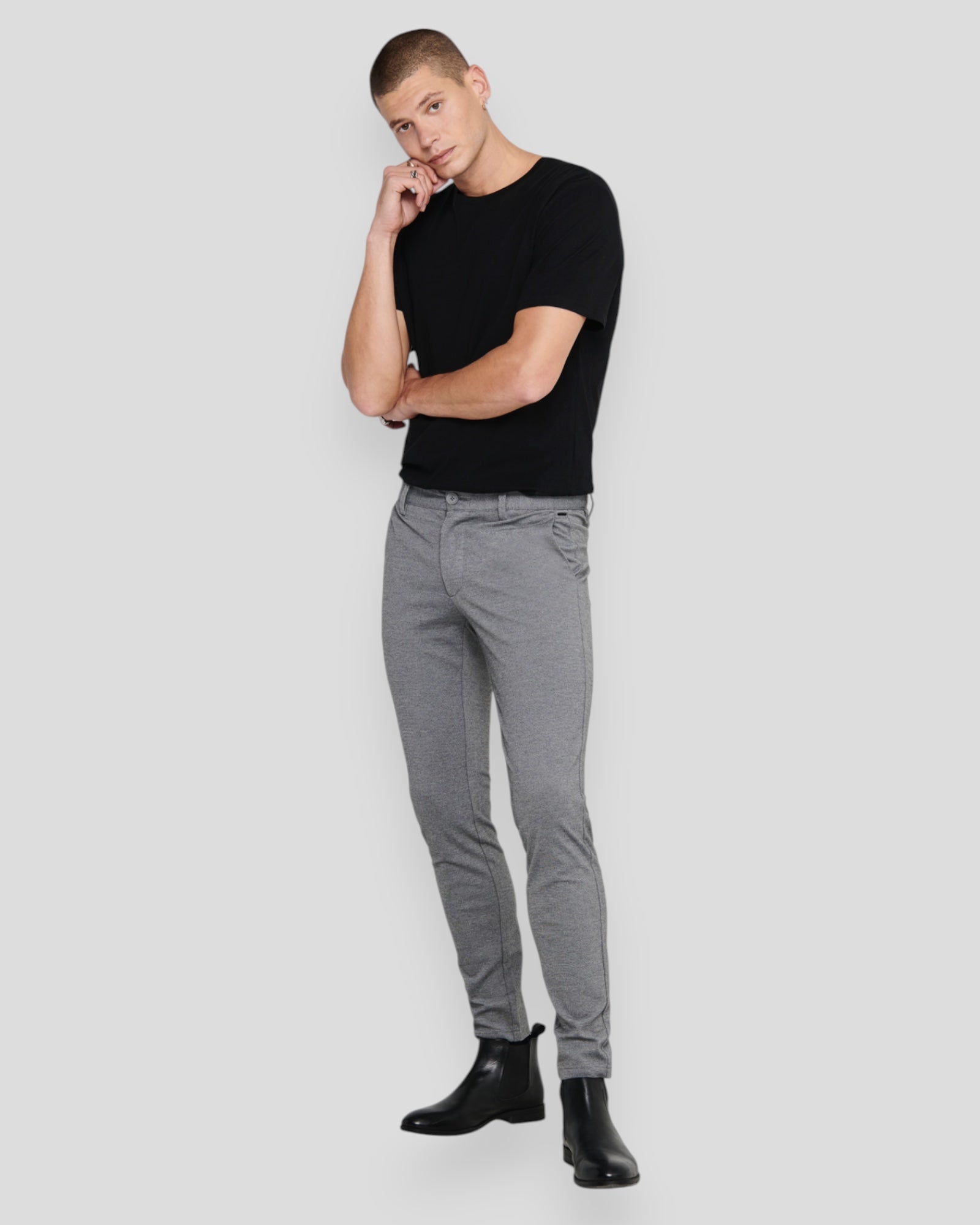 Mark Slim Gw 0209 Pant - Medium Grey Melange