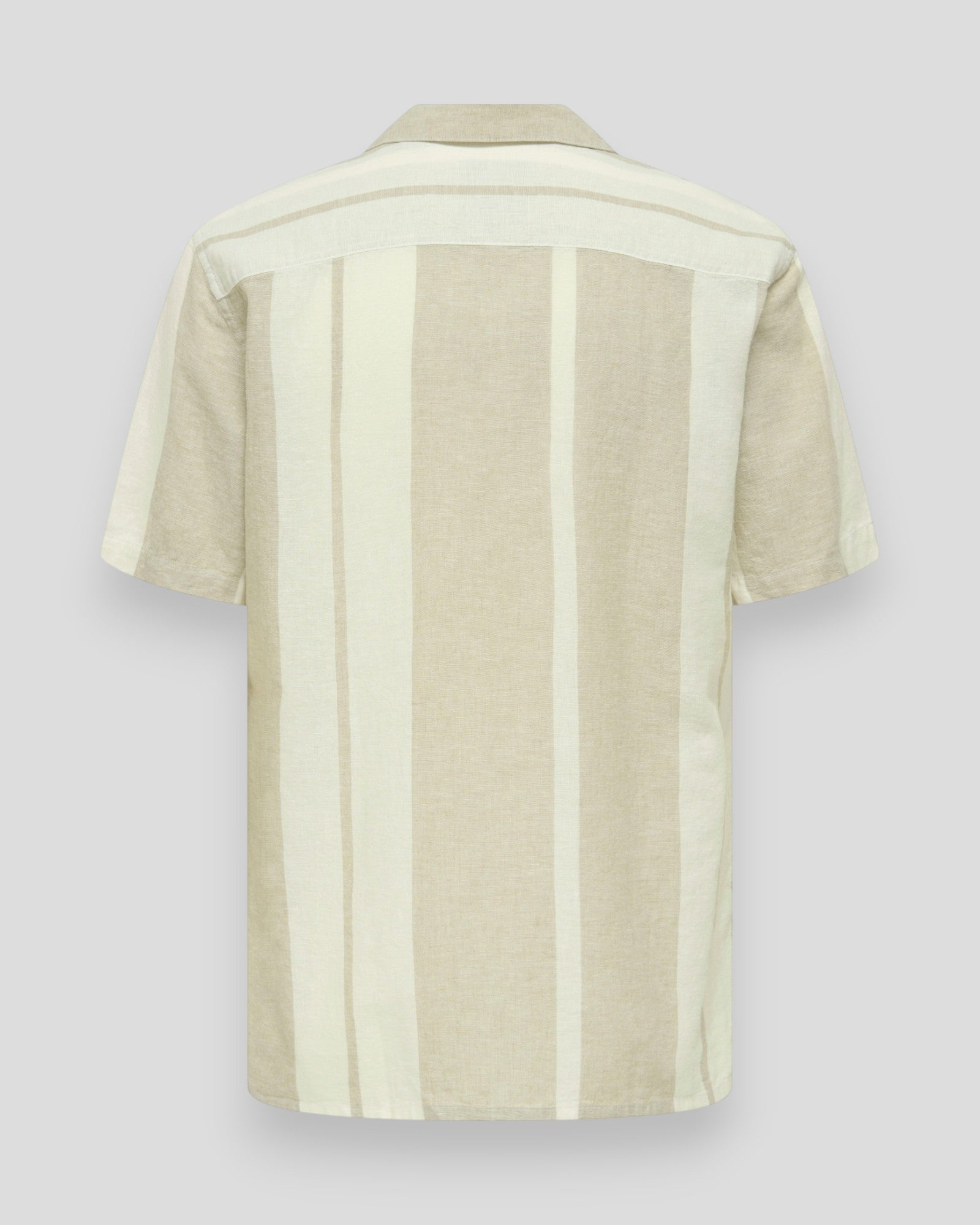 Caiden Stripe Linen Resort Shirt - Vintage Khaki