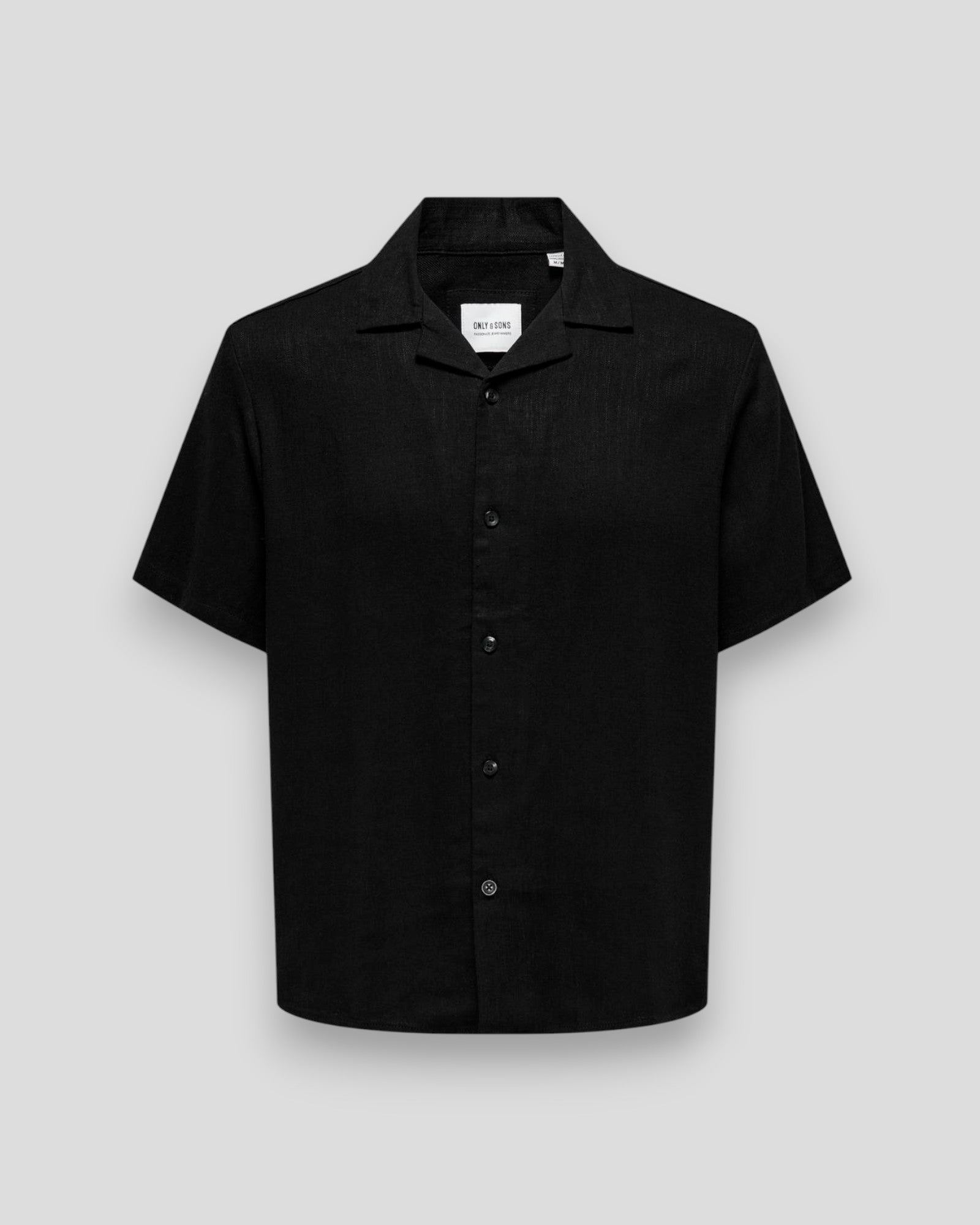 Kari Resort SS Shirt Viscose Linen - Black