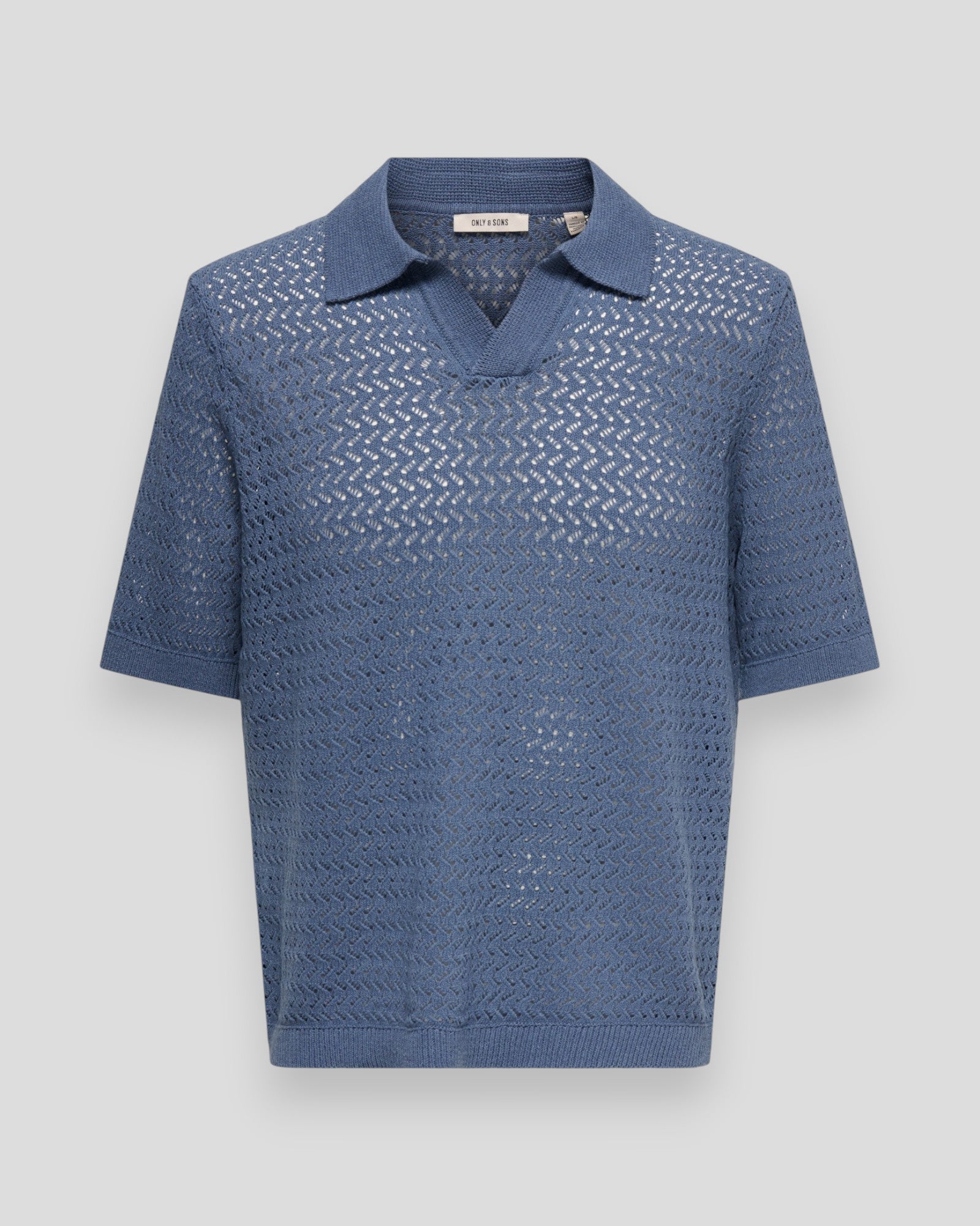 Nyle 5 SS Split Polo Knit - Vintage Indigo