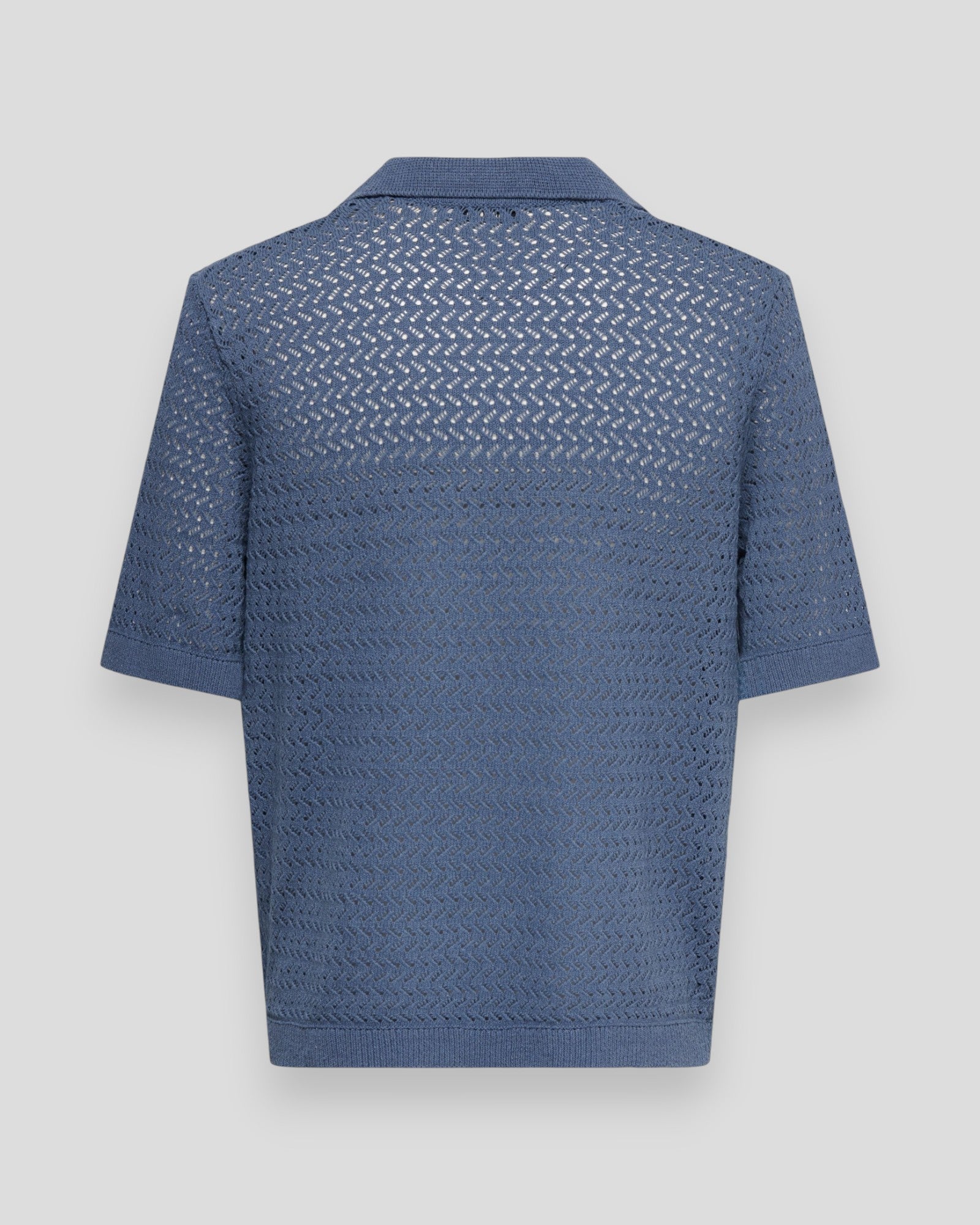 Nyle 5 SS Split Polo Knit - Vintage Indigo
