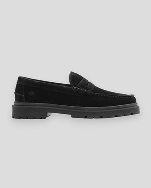 Sortsuede Austin Loafers fra Playboy, klassiske og elegante sko med blødt, sort suede materiale.