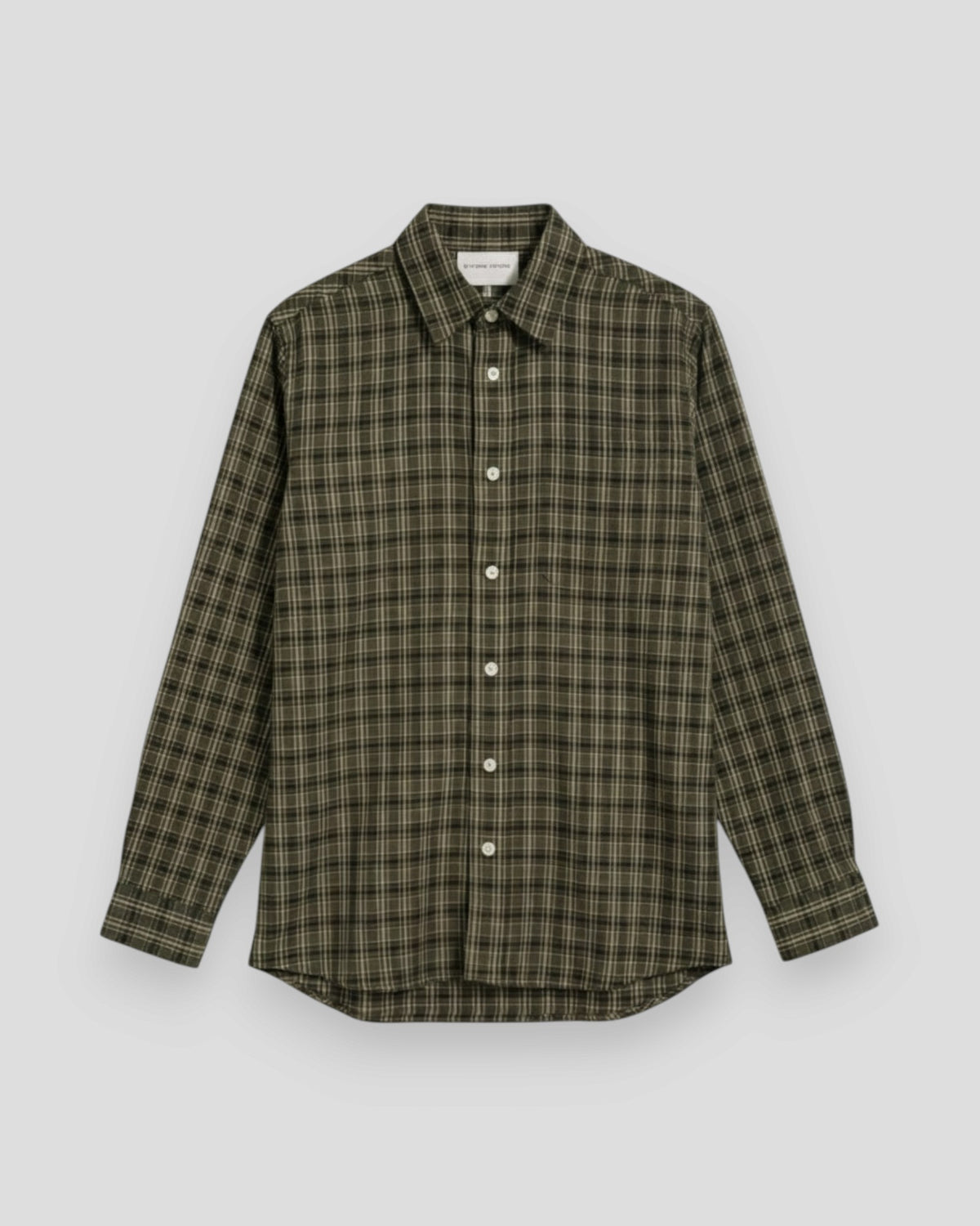 Lars Core Checked Flannel Shirt - Green Check