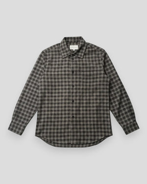 Lars Core Checked Flannel Shirt - Brown Check