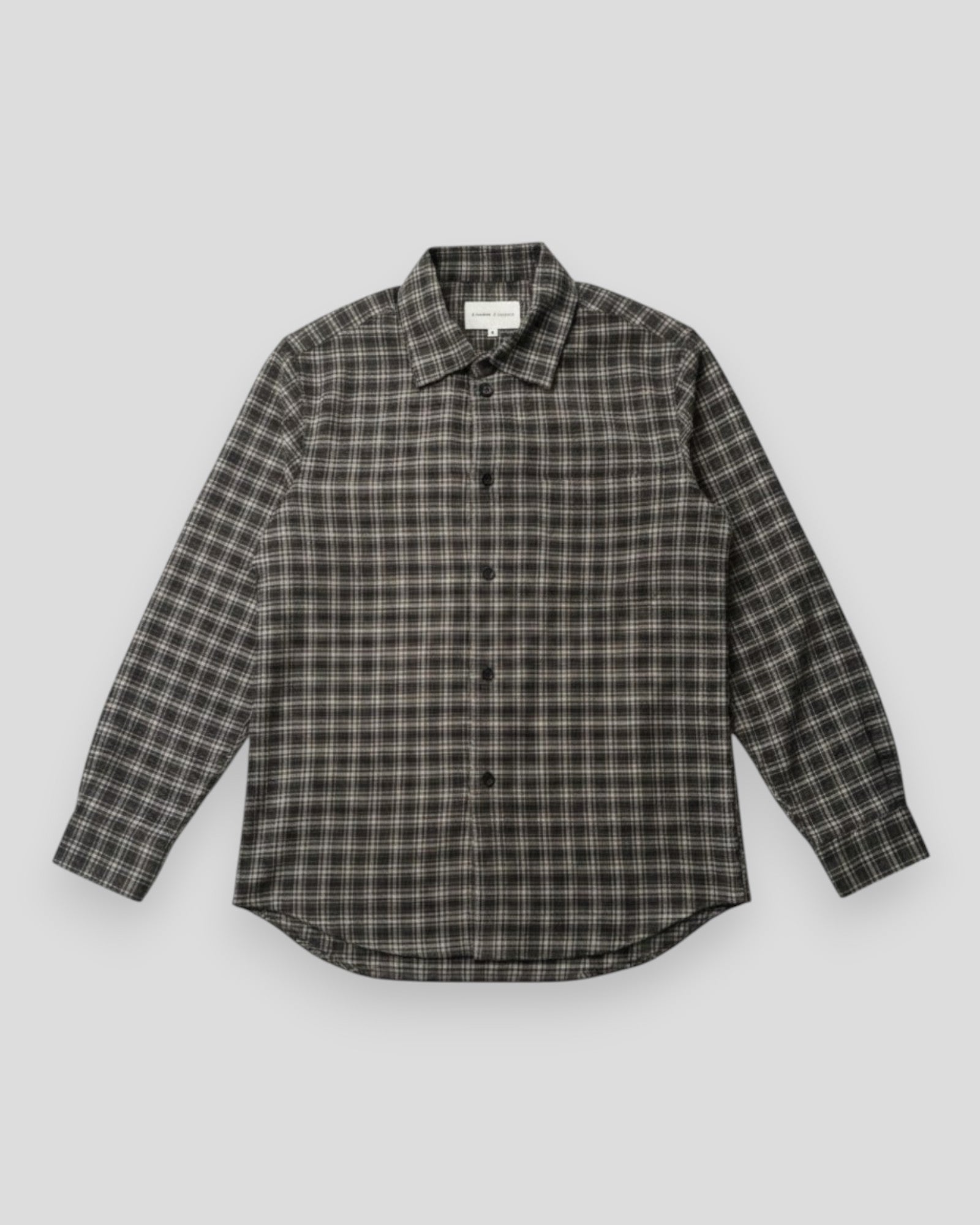 Lars Core Checked Flannel Shirt - Brown Check