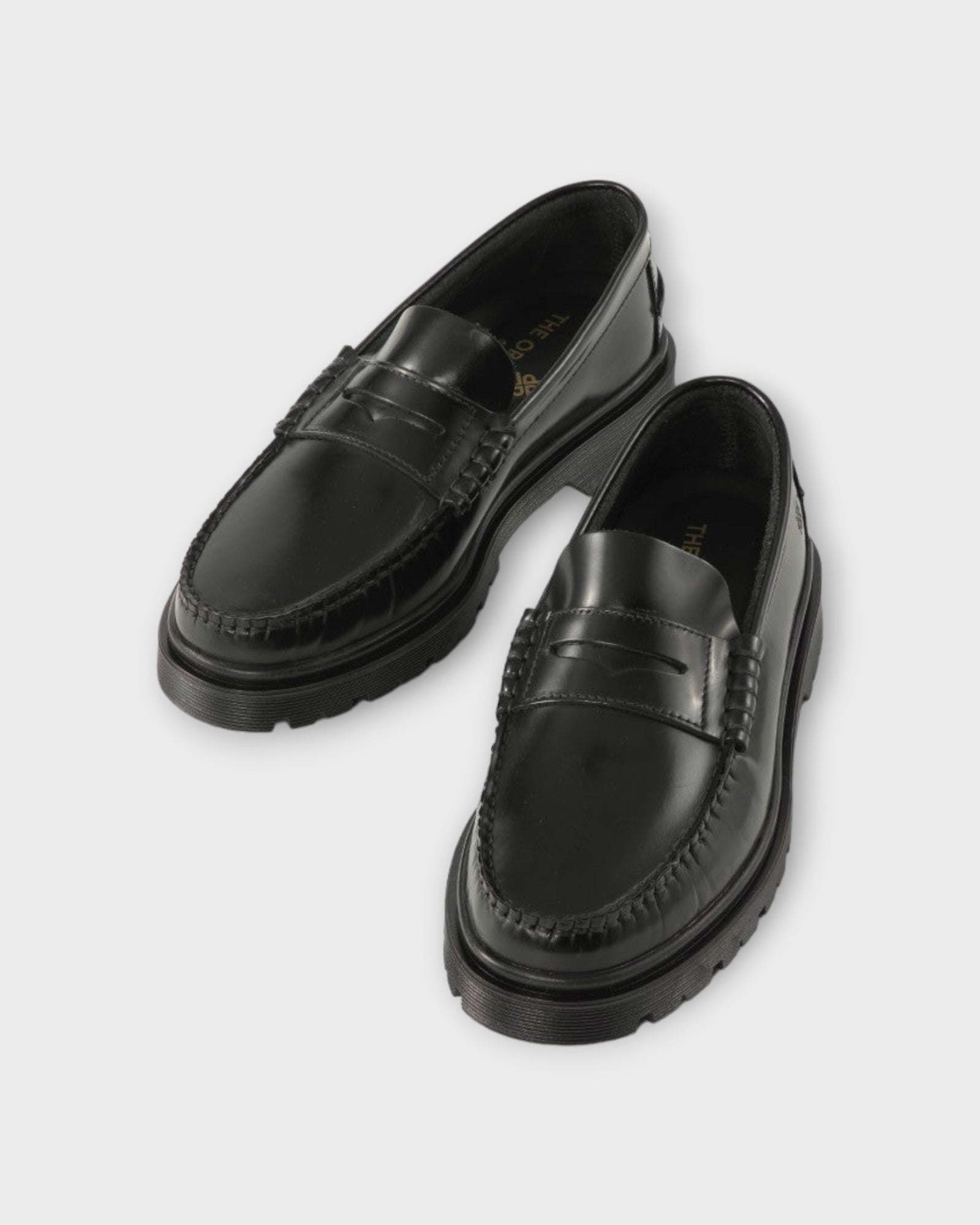 Austin Loafer Black Polido - Sorte Playboy Herre Læder Loafers. Her set forfra.