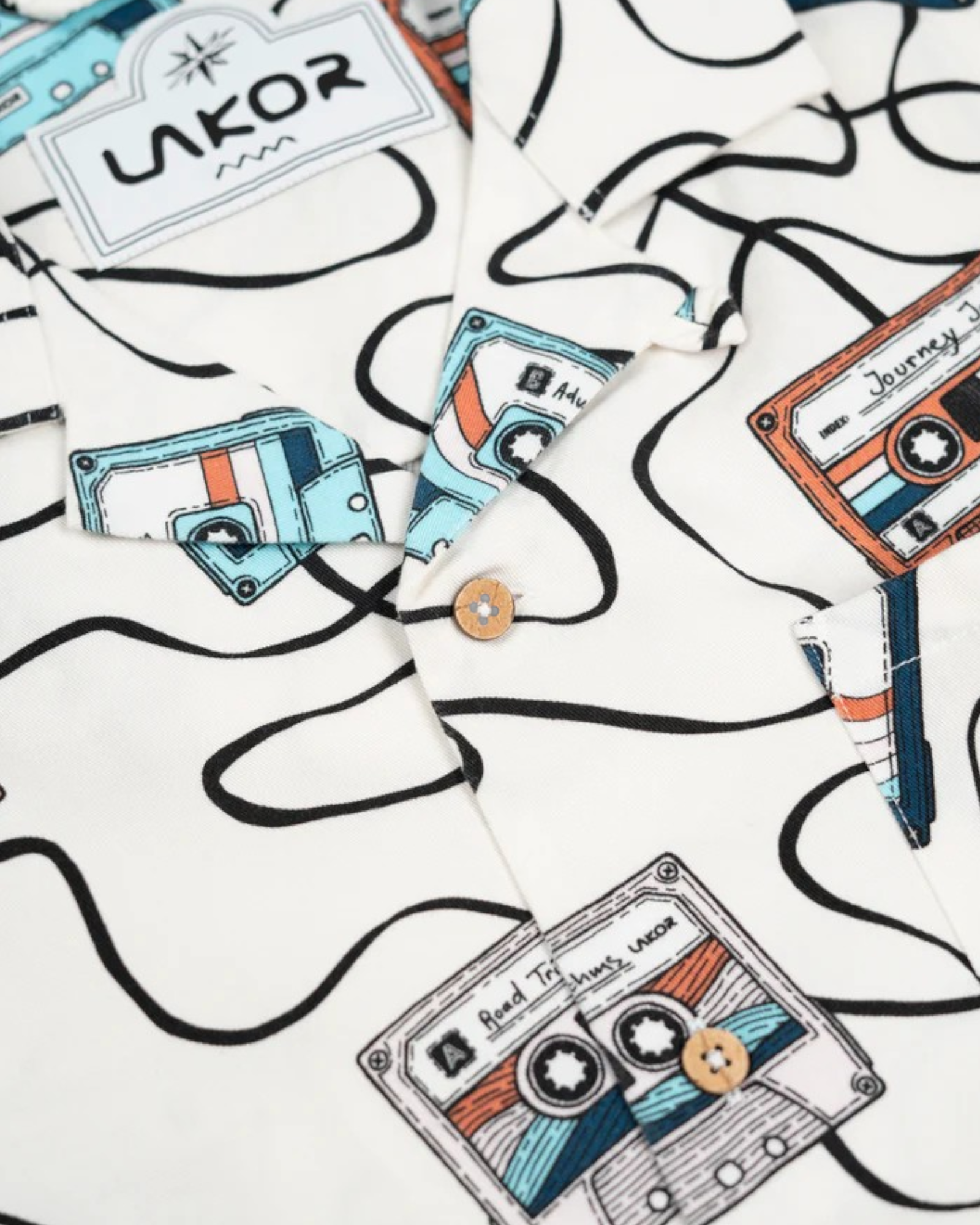 Roadtrip Mixtape Short Sleeve Shirt - Starwhite