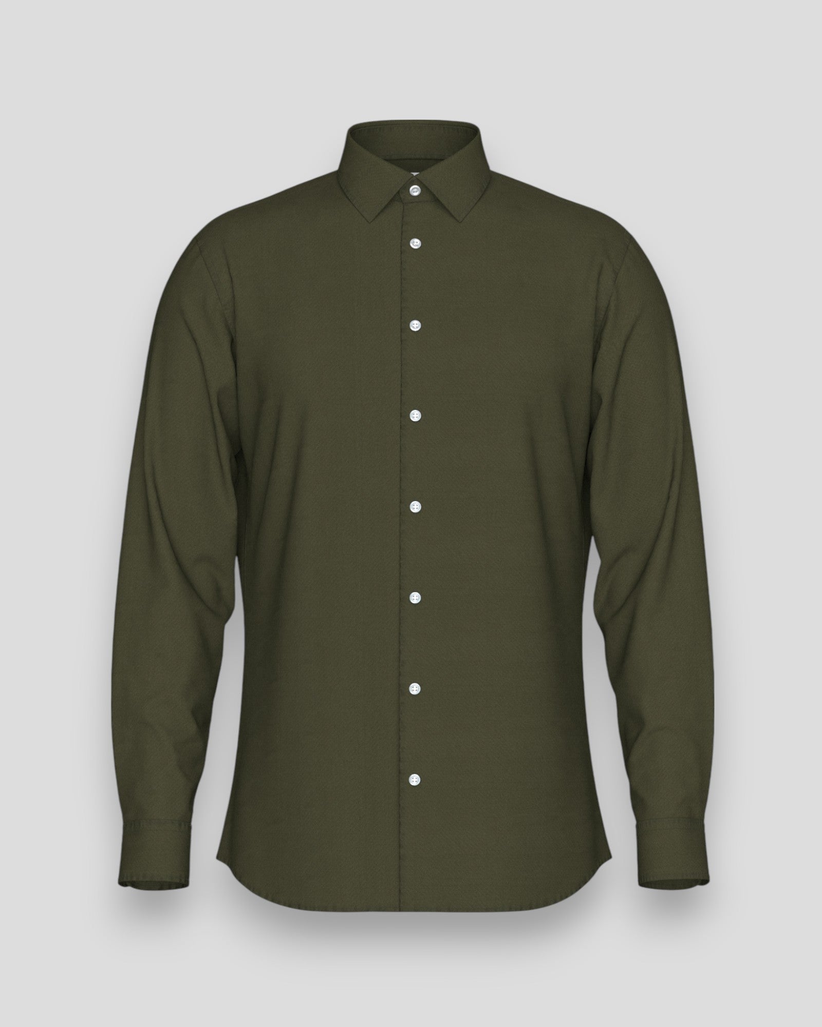 Slim Performance Shirt LS - Forest Night/Dobby
