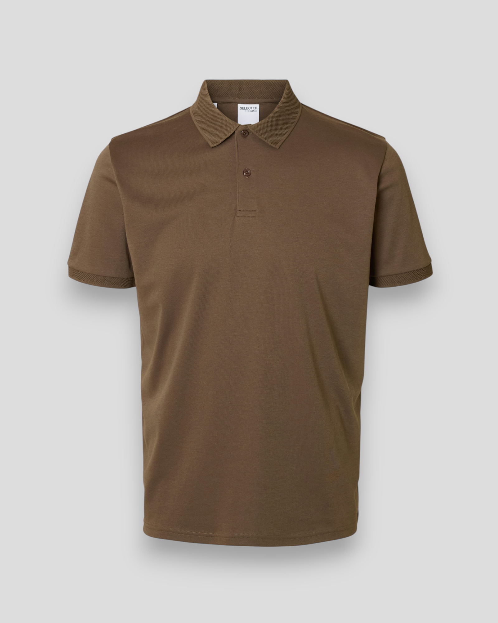 Fave Button SS Polo - Morel
