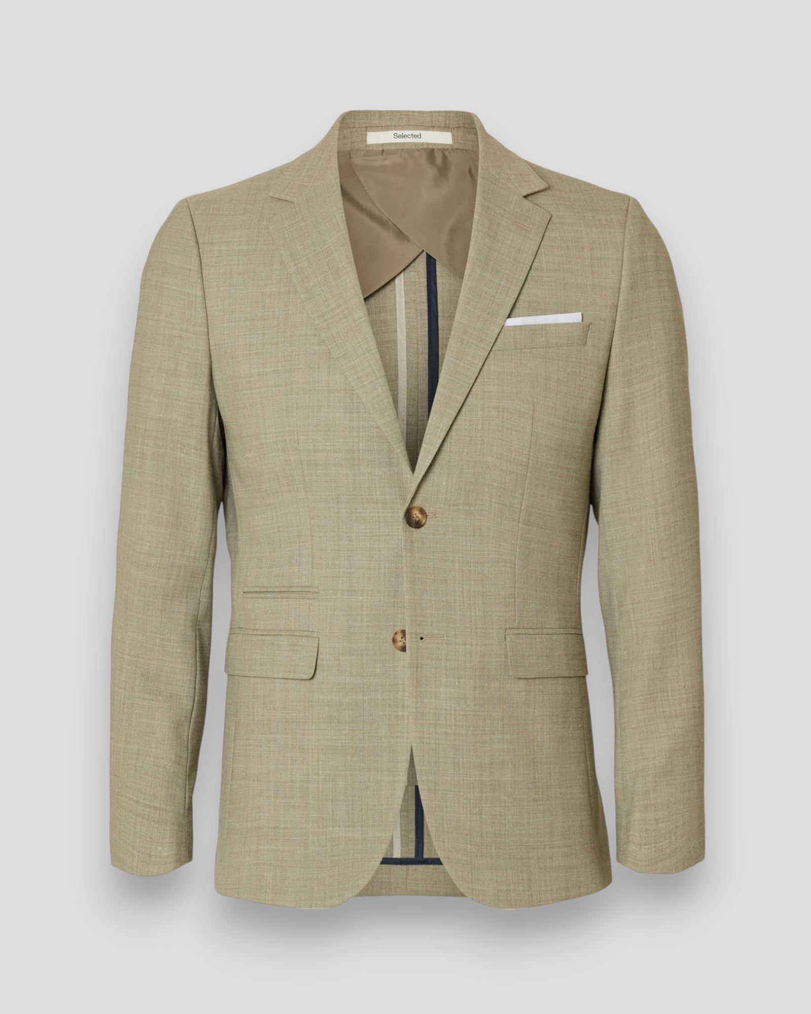 Slim Oasis Linen Blazer - Sand