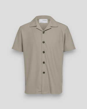 Loose Plisse Resort SS Shirt - Pure Cashmere