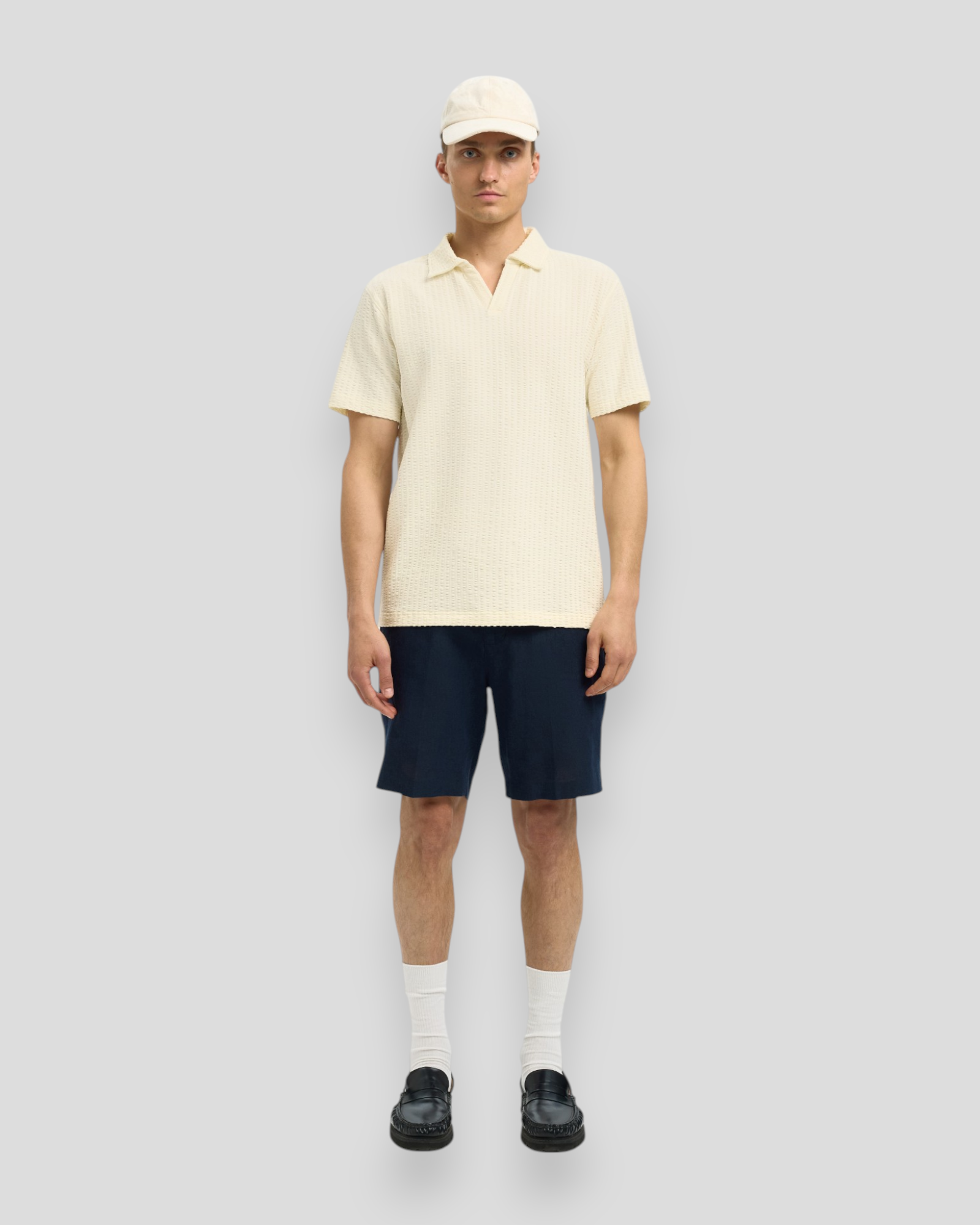 Blake Splitneck SS Polo - Egret