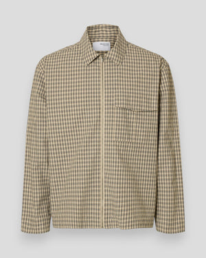 Relax Matt Zip Overshirt - Pure Cashmere Checks/Multi Checks