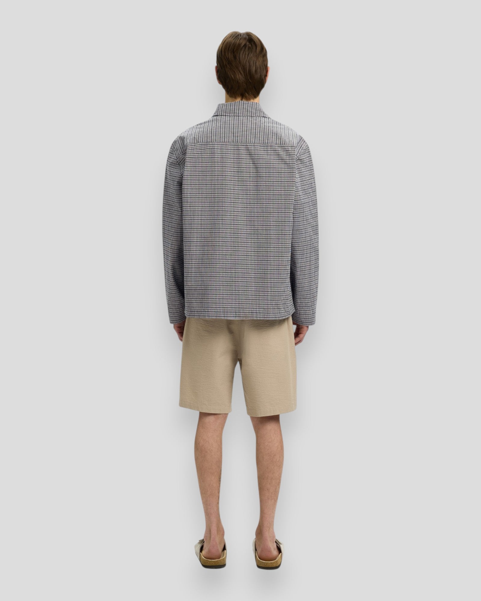 Relax Matt Zip Overshirt - Charcoal Gray Checks/Multi Checks