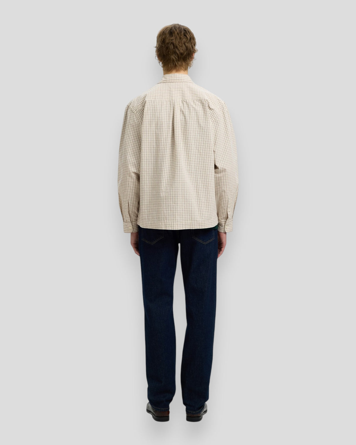 Svend-Banks Relaxed Light Shirt - Egret Checks
