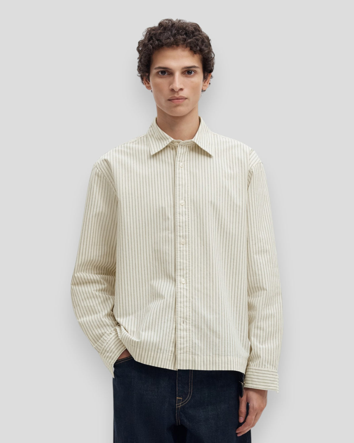 Svend-Banks Relaxed Light Shirt - Pure Cashmere Stripes