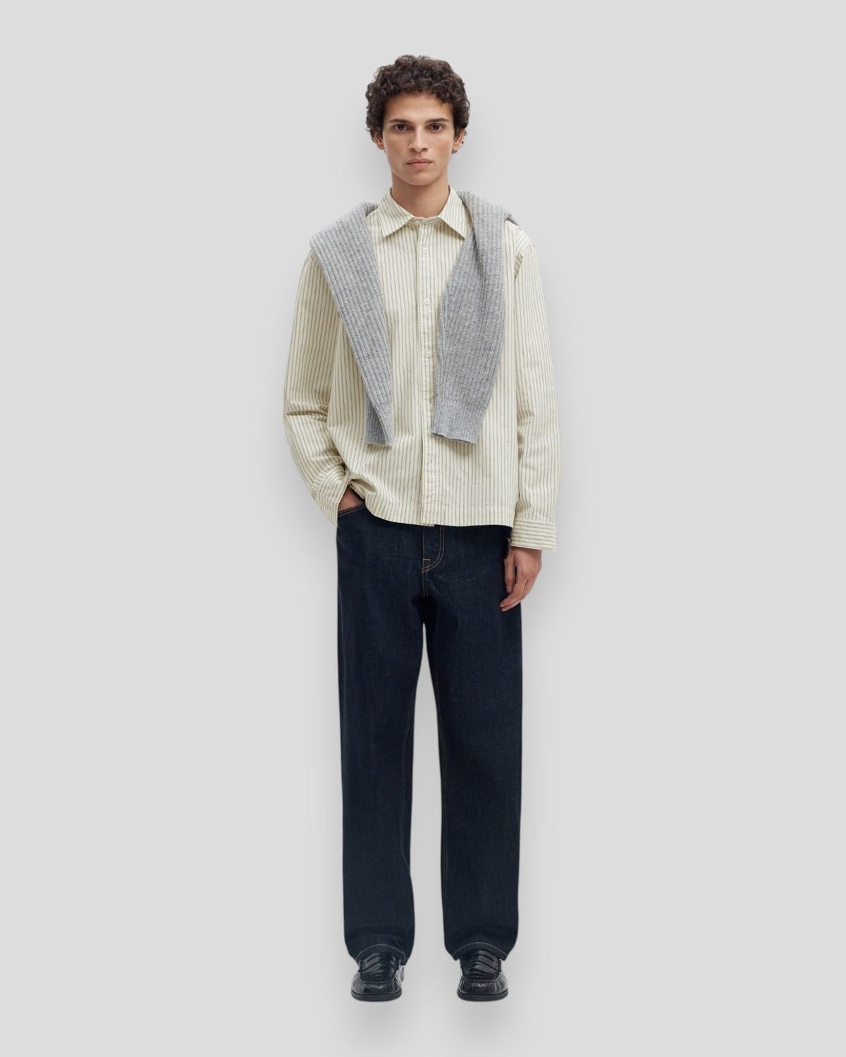 Svend-Banks Relaxed Light Shirt - Pure Cashmere Stripes