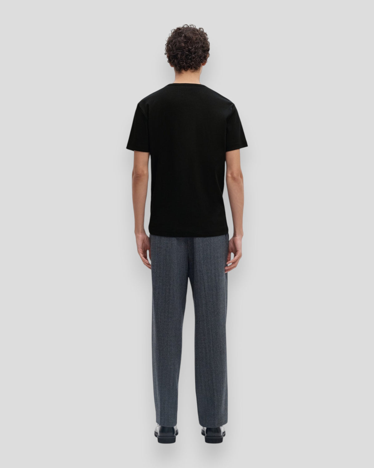 Austin Rib SS Henley Tee - Black