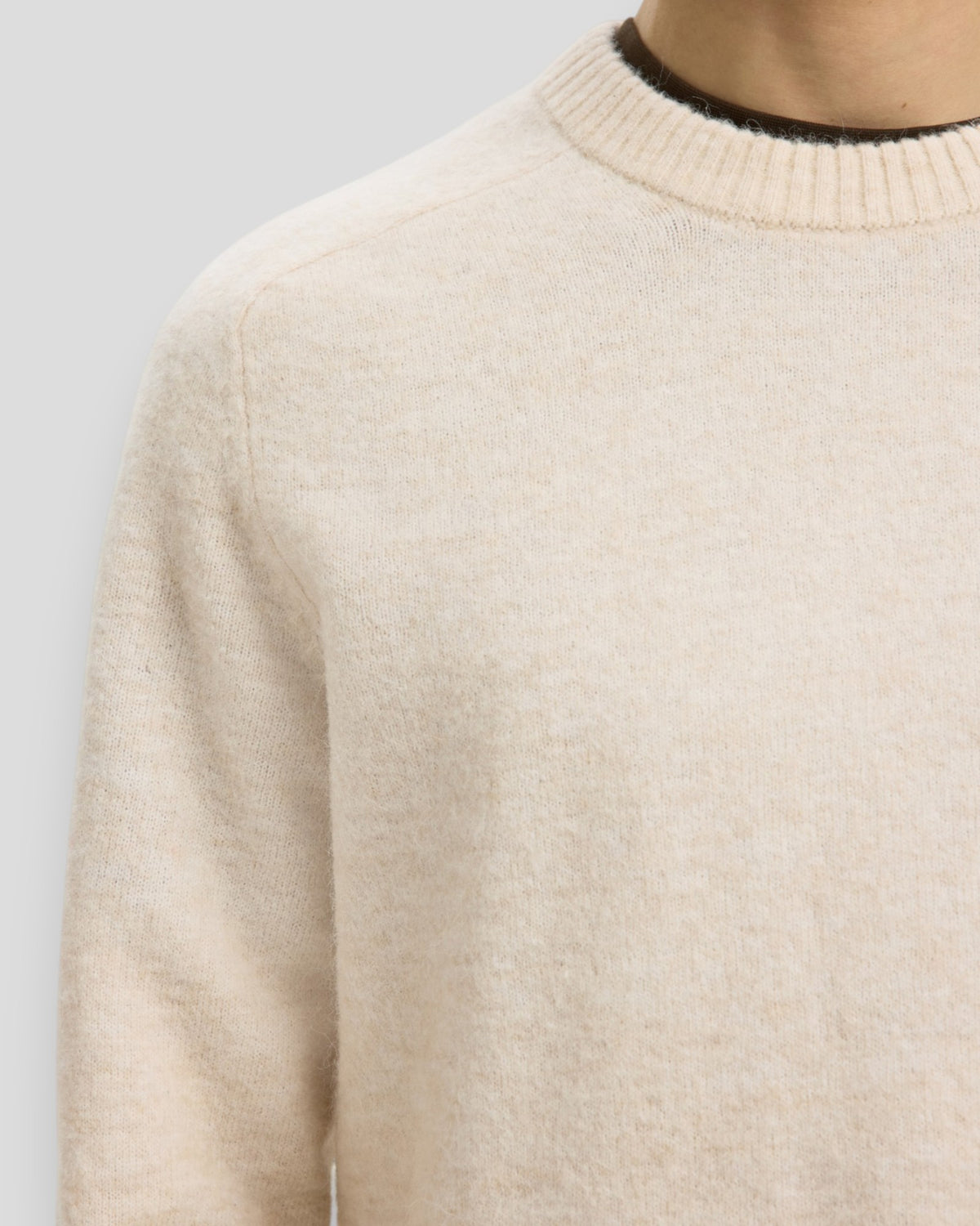 Rai LS Knit Crew Neck - Oatmeal