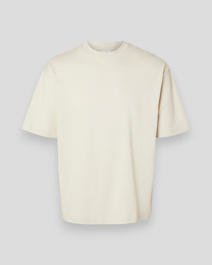 Loose Oscar SS O-Neck Tee - Oatmeal