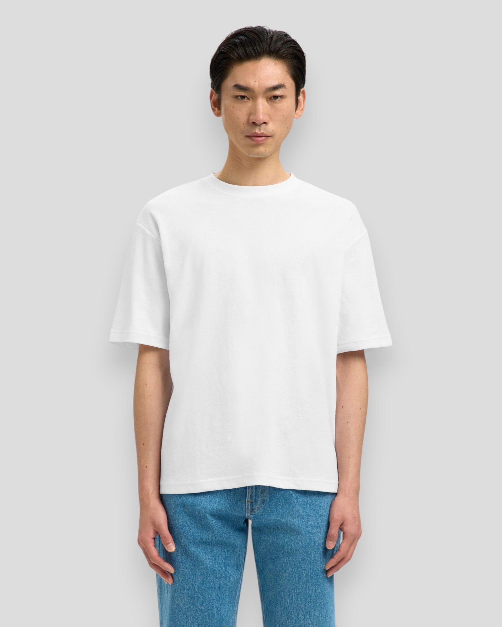 Loose Oscar SS O-Neck Tee - Bright White