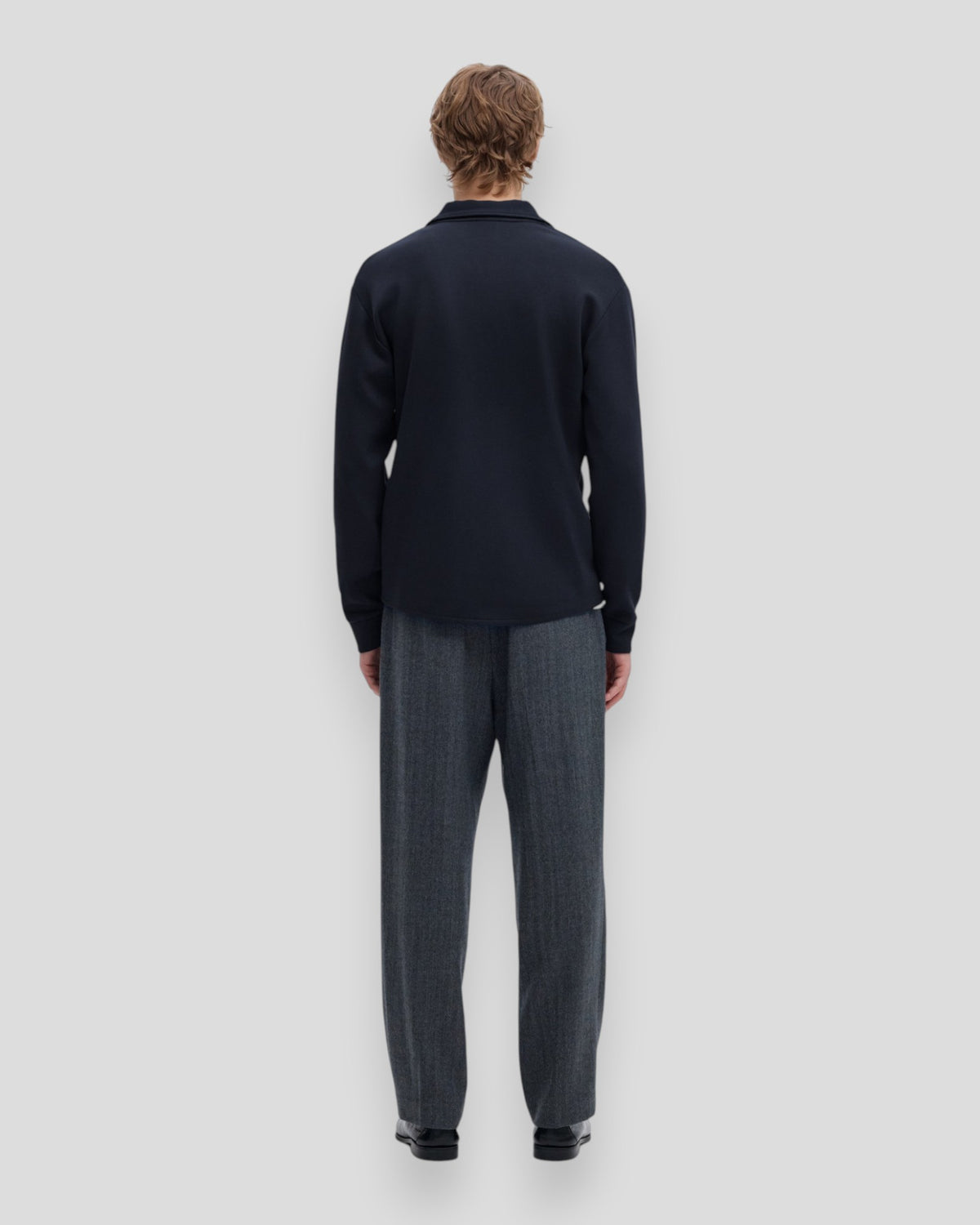 Mænds Selected Emanuel Soft Full Zip Sweat i himmelblå, blødt stof med lynlås, afslappet og komfortabel sweatshirt.