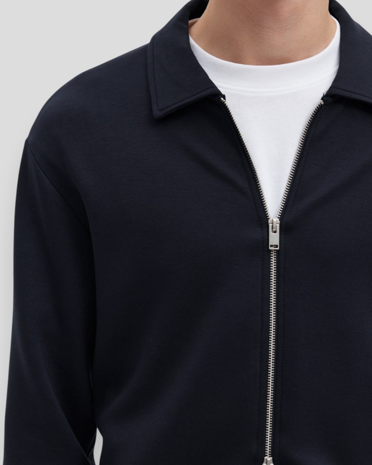 Emanuel Soft Full Zip Sweat - Sky Captain