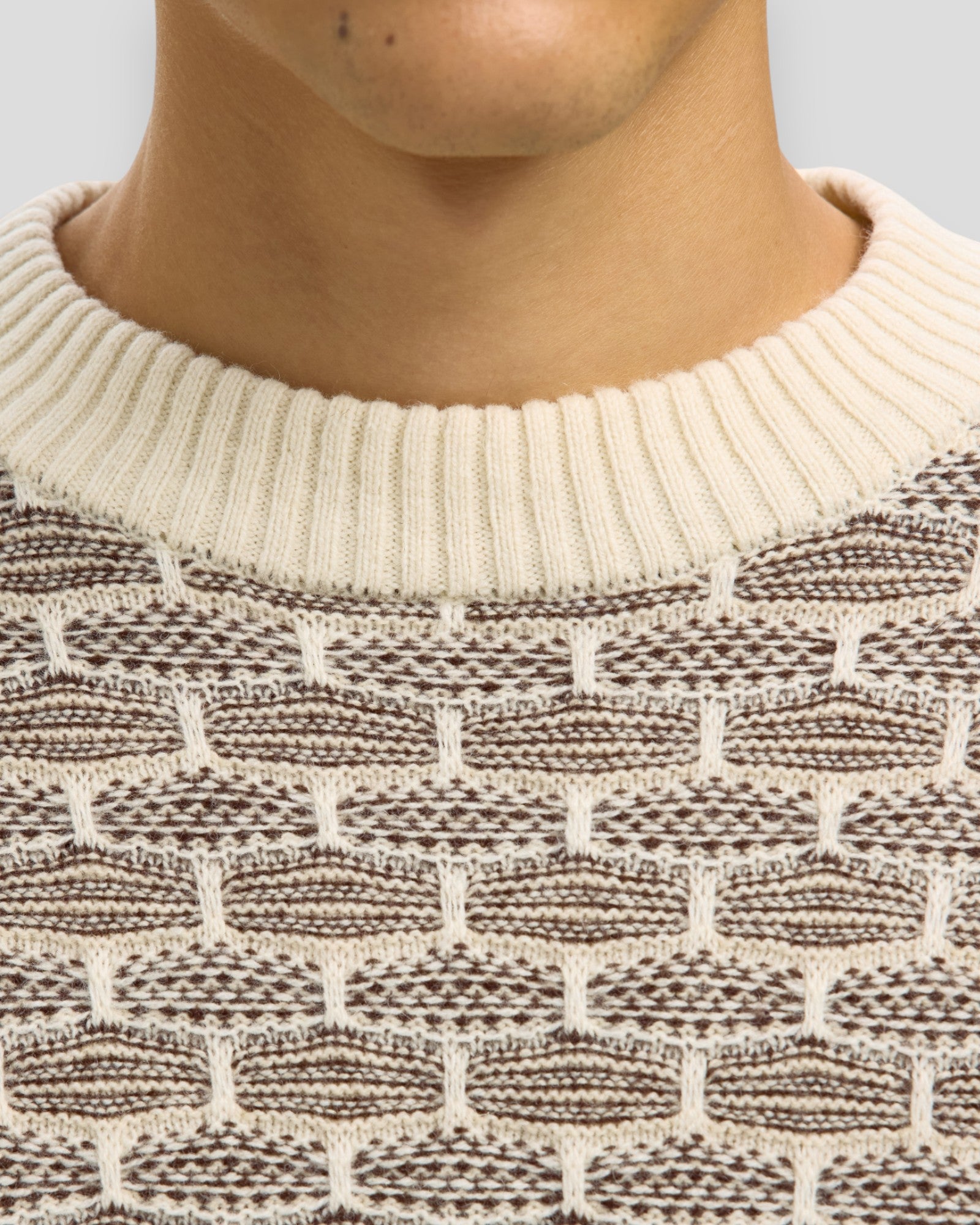 Keith LS Knit Relaxed Crew Neck - Egret