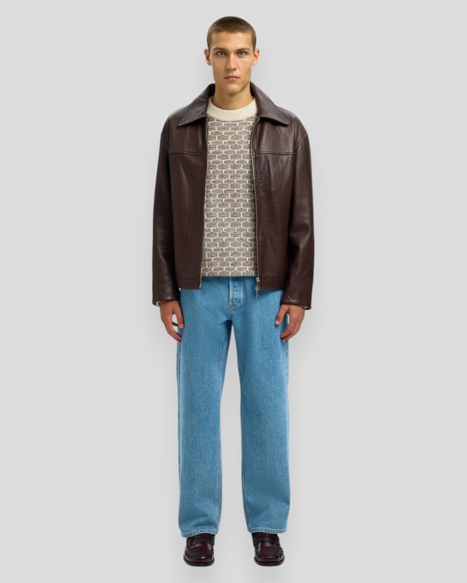 Keith LS Knit Relaxed Crew Neck - Egret