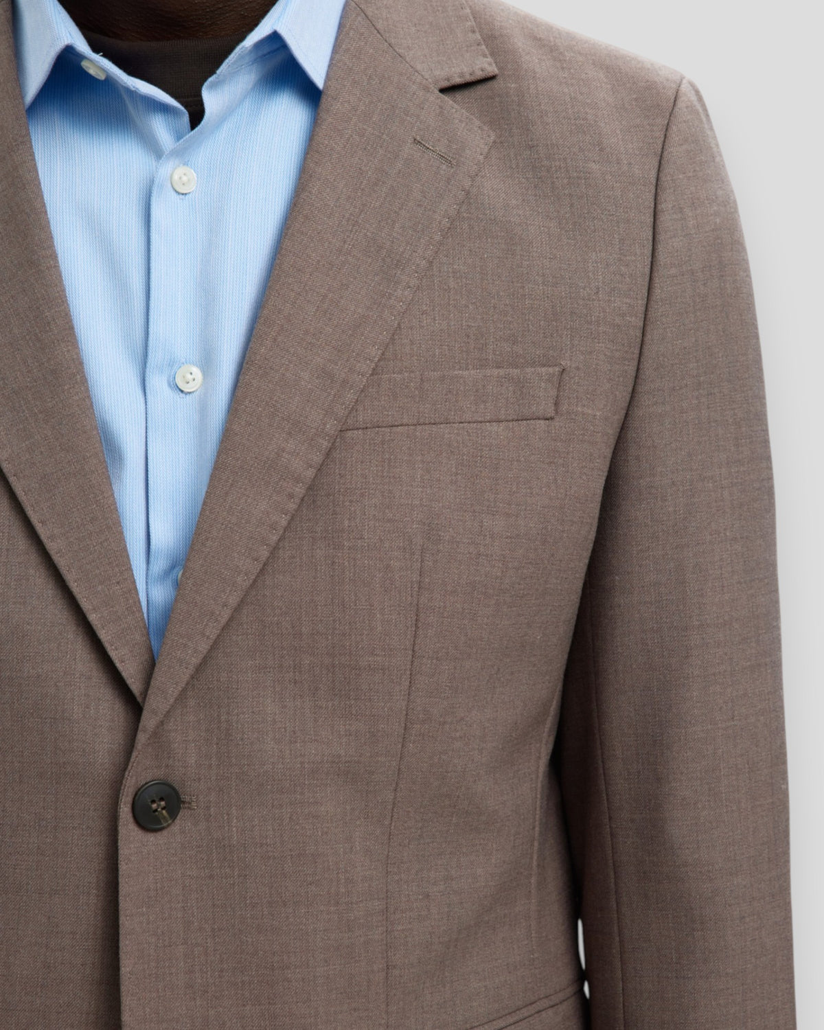 Slim-Theo Wool Blend Blazer Flex - Morel Detail/Melange