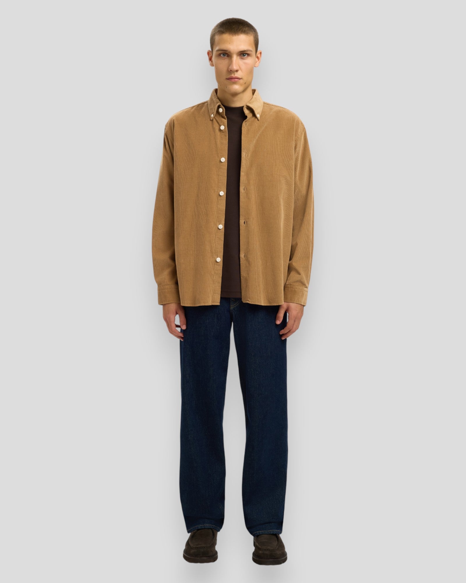 Regular Danni Cord BD LS Shirt - Kelp