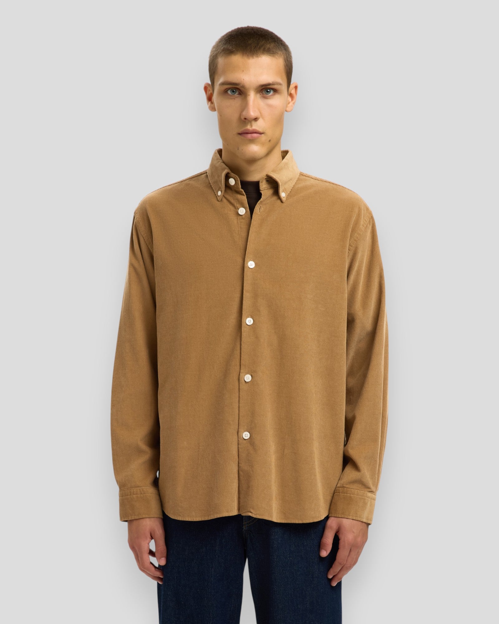 Regular Danni Cord BD LS Shirt - Kelp