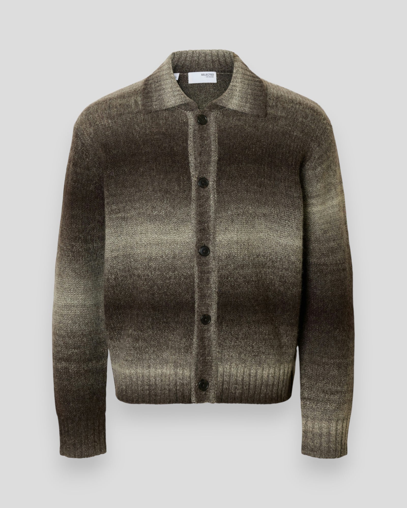 Gaard LS Knit Relaxed Polo Cardigan - Delicioso Detail/Angora