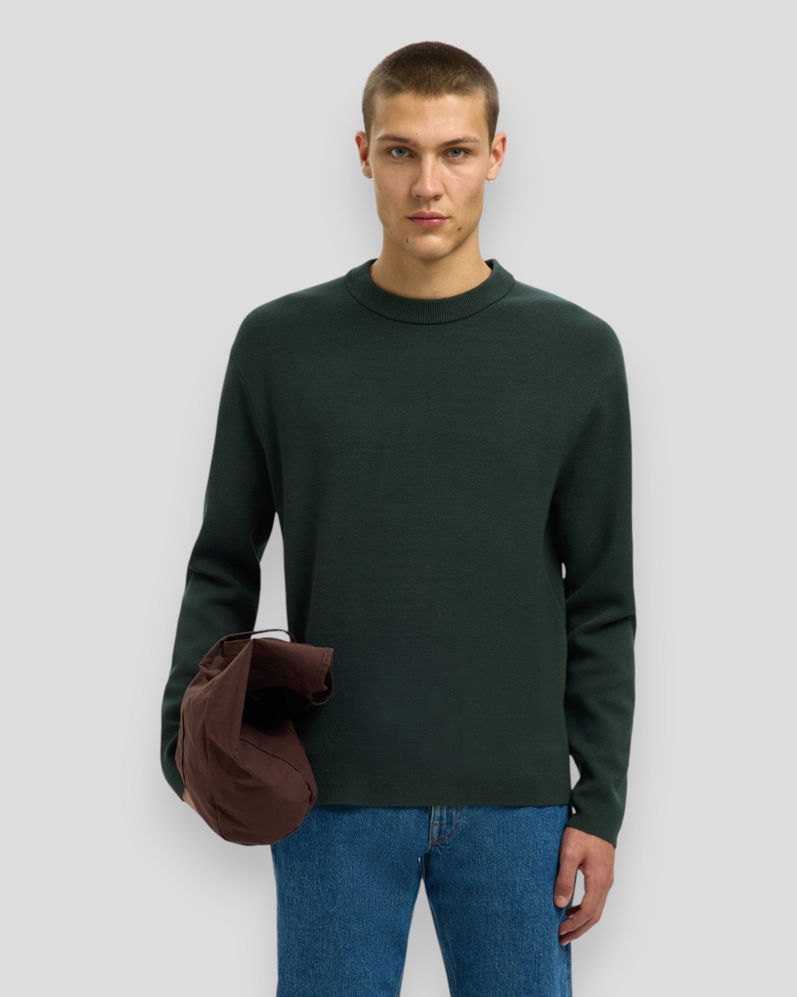 Teller FN Relaxed Crew Neck - Deep Forest