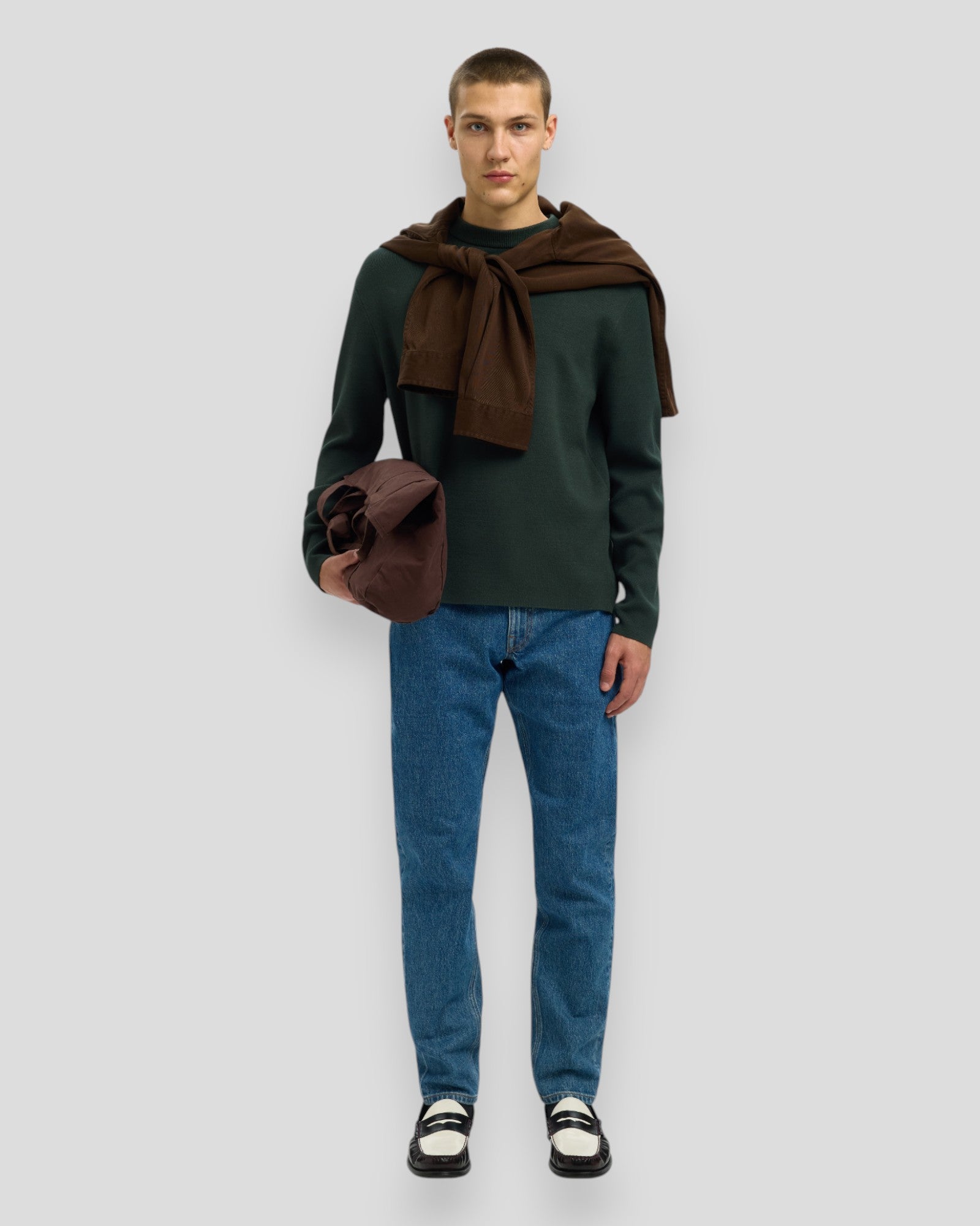 Teller FN Relaxed Crew Neck - Deep Forest