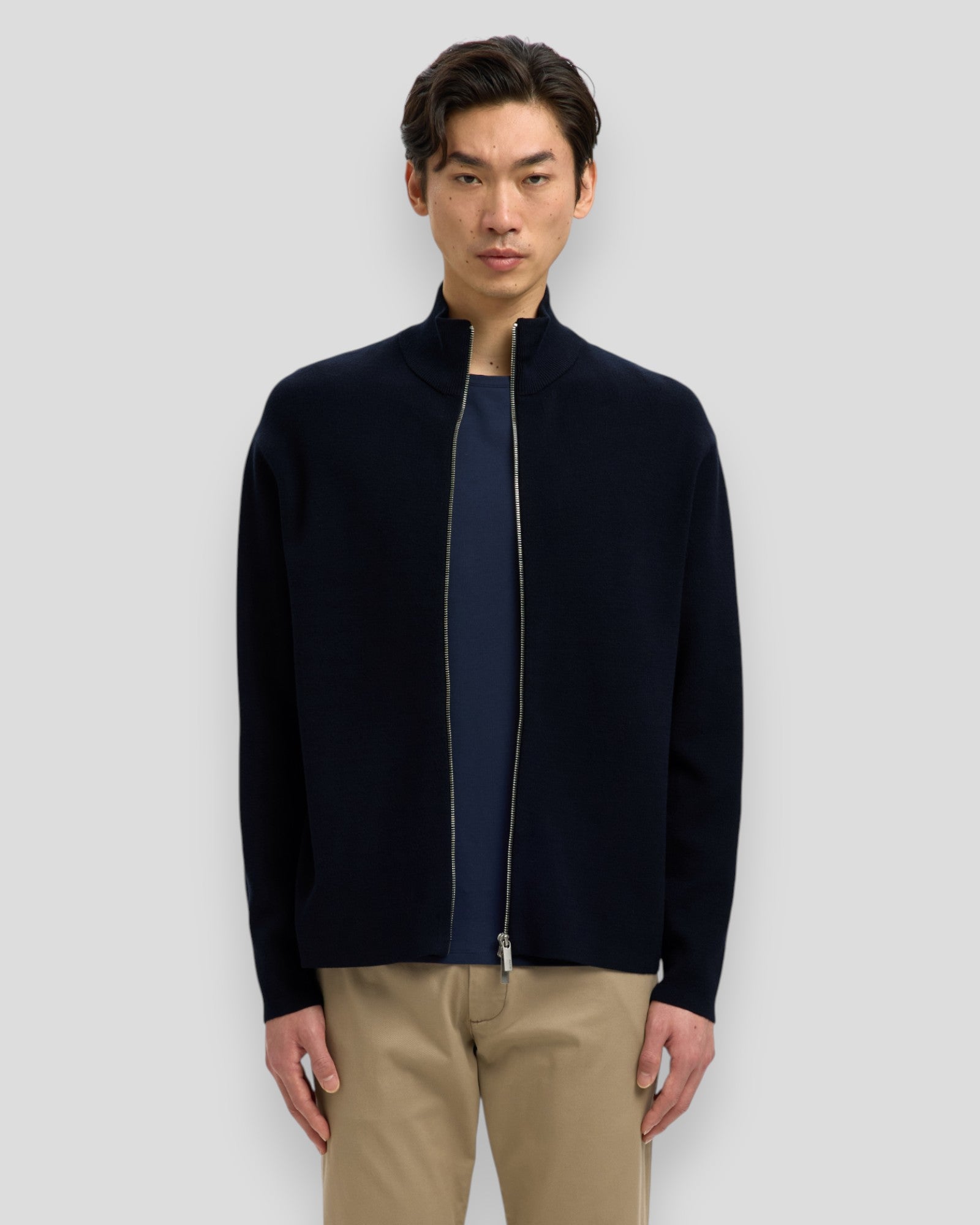 Teller FN Relaxed Zip Cardigan - Sky Captain
