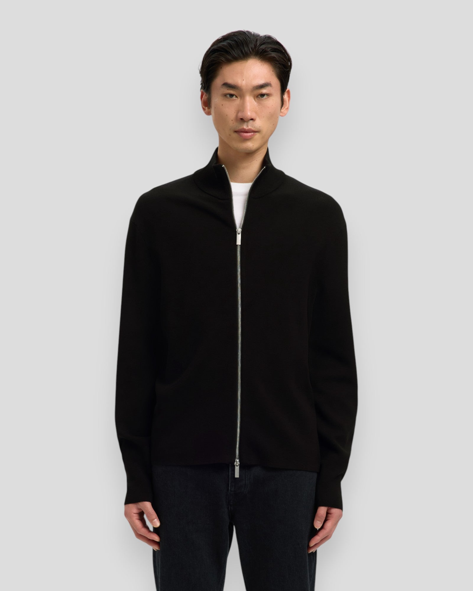 Teller FN Relaxed Zip Cardigan - Black
