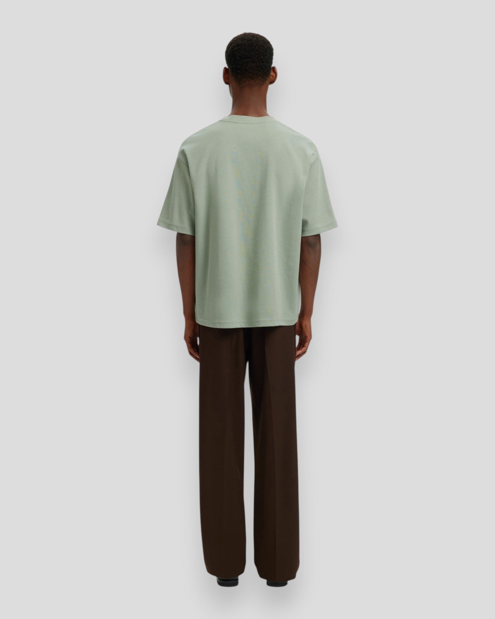 Loose Oscar SS O-Neck Tee - Aqua Gray
