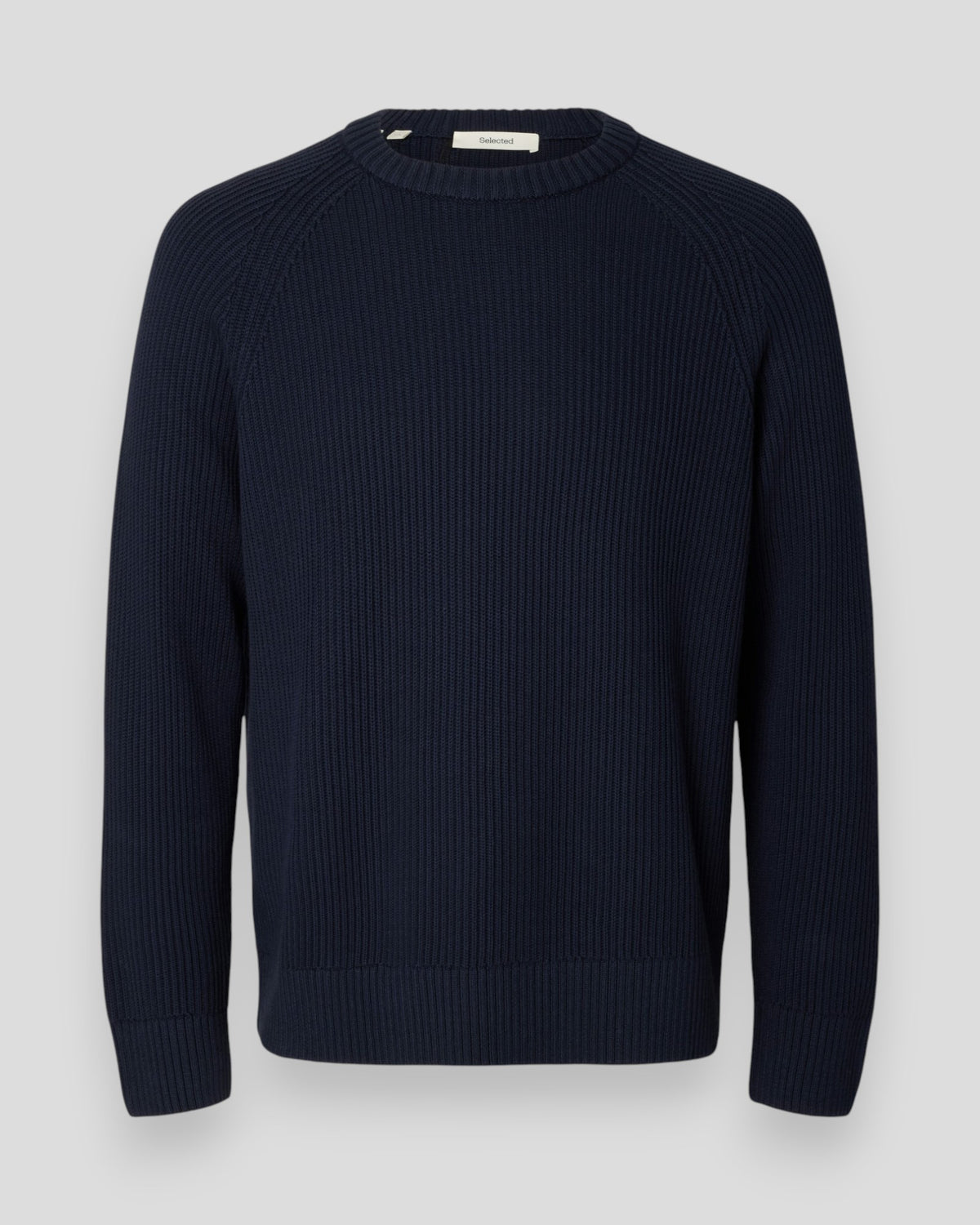 Braun Knit Relaxed Rib Crew Neck - Navy Blazer