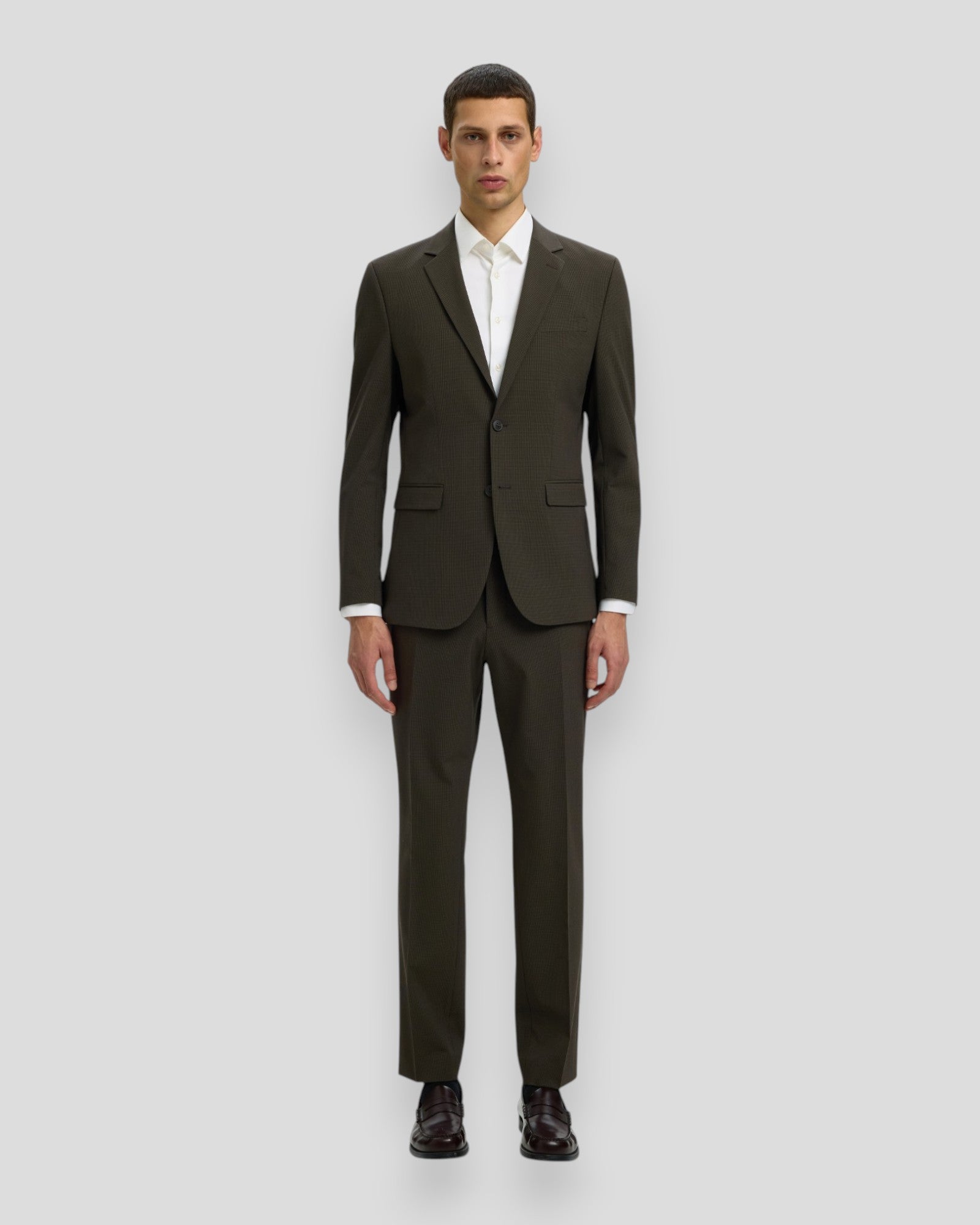 Slim-Liam Mini Hounds Blazer Flex - Dark Brown Melange Pattern
