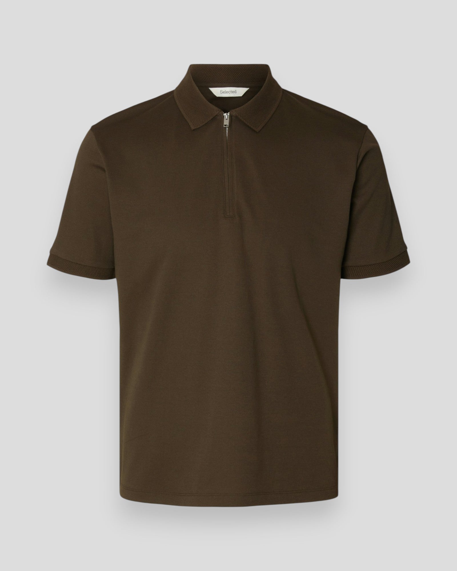 Selected - Fave Zip SS Polo - Delicioso