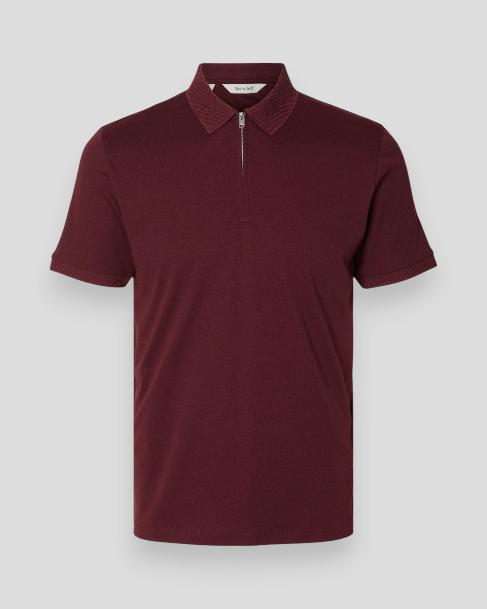 Fave Zip SS Polo - Tawny Port