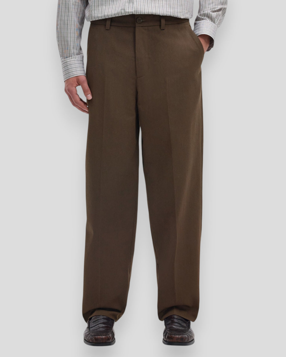 Loose Luke Wool Blend Pant 220 - Turkish Coffee